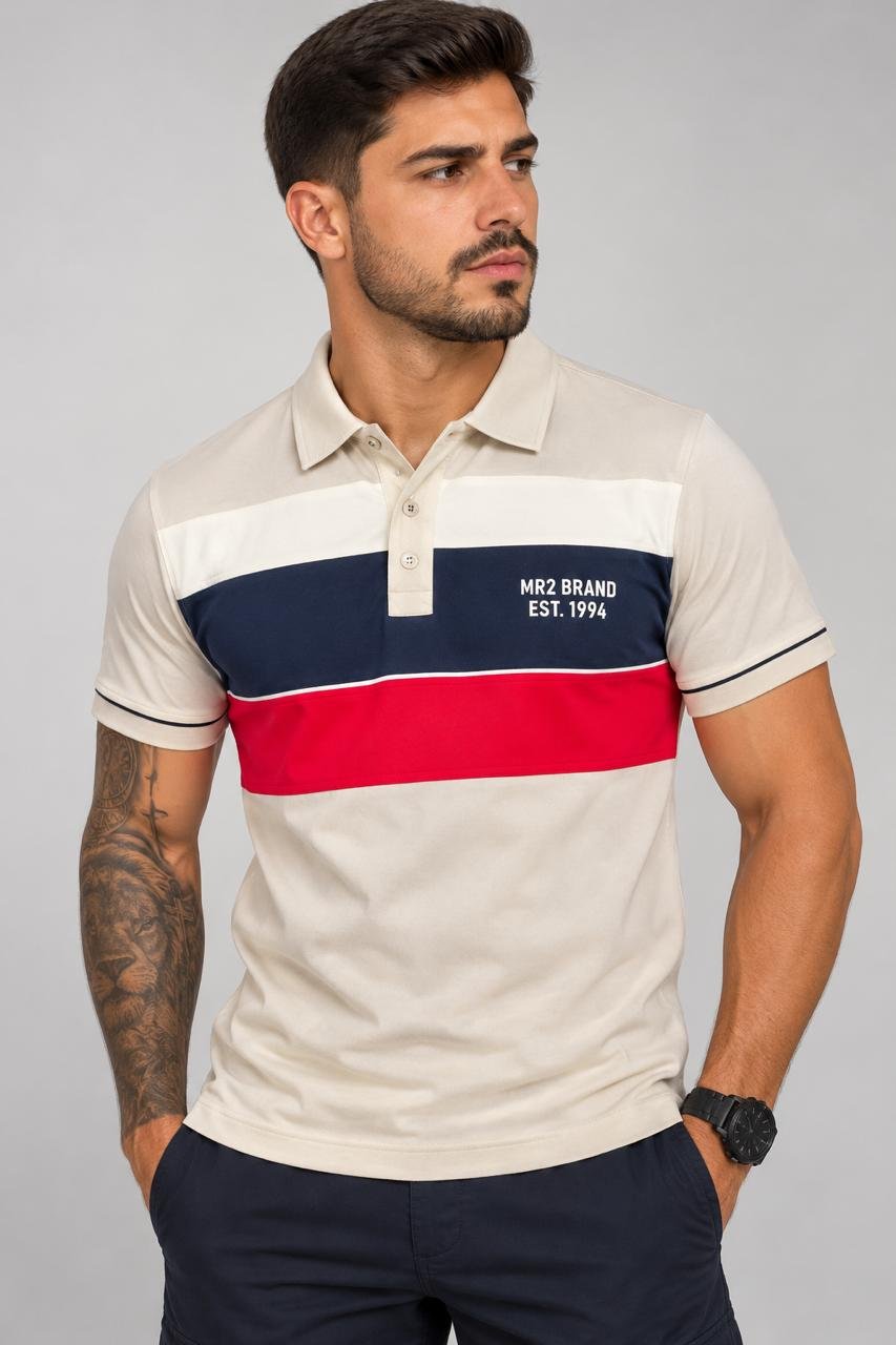 camisa gola polo mr2 /  off white