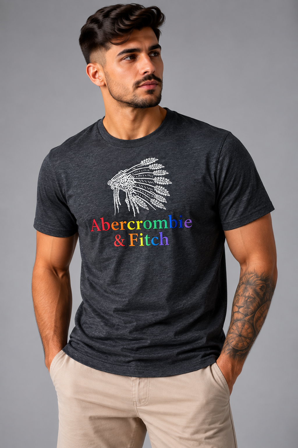 Camiseta Abercrombie & Fitch  / grafite