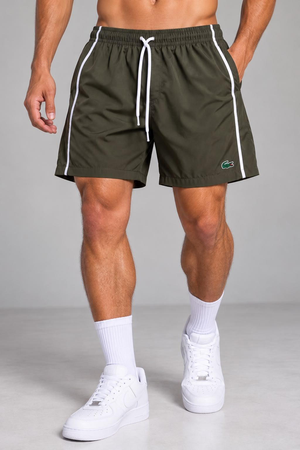 short elastano lacoste verde
